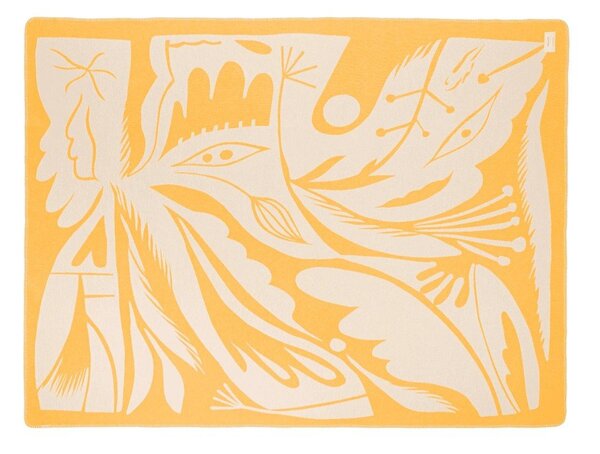 Coperta gialla 165x200 cm Lino – noo.ma