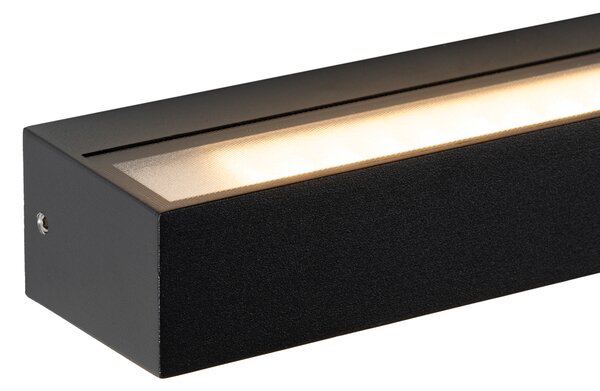 Lampada da parete moderna nera con LED IP65 - Steph