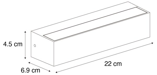 Applique da parete industriale ruggine incl. LED IP65 - Steph