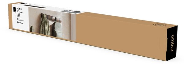 Attaccapanni da parete marrone scuro legno di pioppo Flip - Umbra