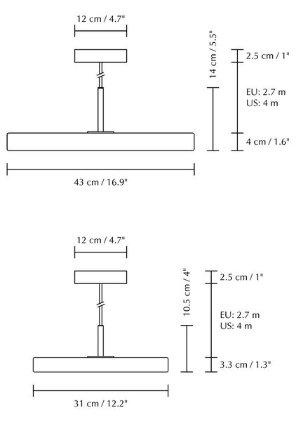 Lampada a sospensione LED crema con paralume in metallo ø 31 cm Asteria Mini - UMAGE