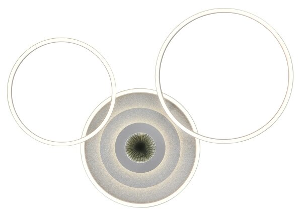 Globo 67824-40 - Plafoniera LED dimmerabile MILES 40W/230V 57x99,2 cm argento + telecomando incluso