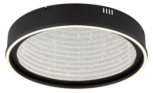 Globo 68288D - Plafoniera LED dimmerabile MIRRORA 40W/230V, diametro 51,5 cm, nero+telecomando