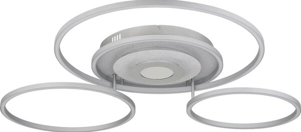 Globo 67824-60 - Plafoniera LED dimmerabile MILES 60W/230V 80,8x99,2 cm argento + telecomando
