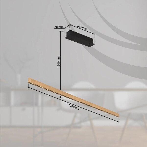 Globo 17013HG - Lampada a sospensione LED dimmerabile su cavo DENTSY LED/43W/230V 4000K ottone