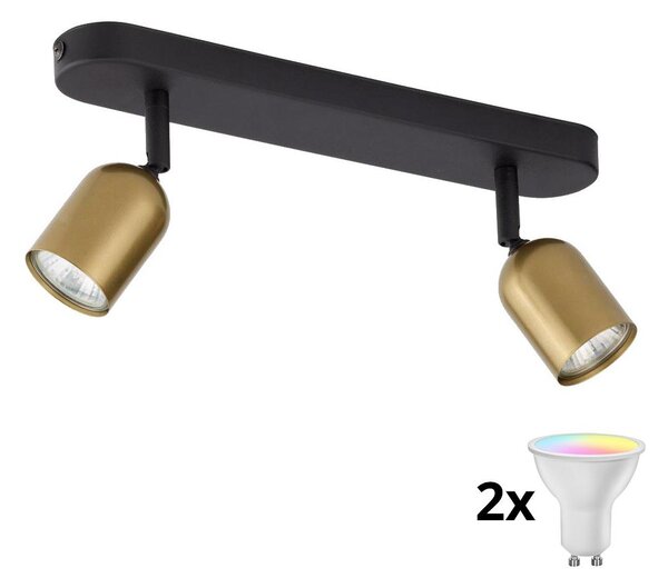 LED RGBW faretto dimmerabile TOP 2xGU10/6,5W/230V 2700-6500K oro/nero