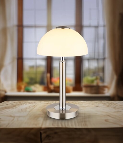 Globo 21953N - Lampada da tavolo dimmerabile a sfioramento ULDIN LED/7W/230V 3000K cromo opaco