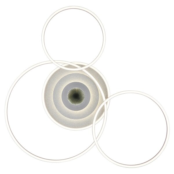 Globo 67824-60 - Plafoniera LED dimmerabile MILES 60W/230V 80,8x99,2 cm argento + telecomando