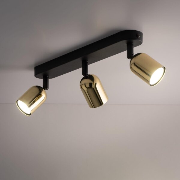 Faretto LED RGBW dimmerabile TOP 3xGU10/6,5W/230V 2700-6500K nero/oro