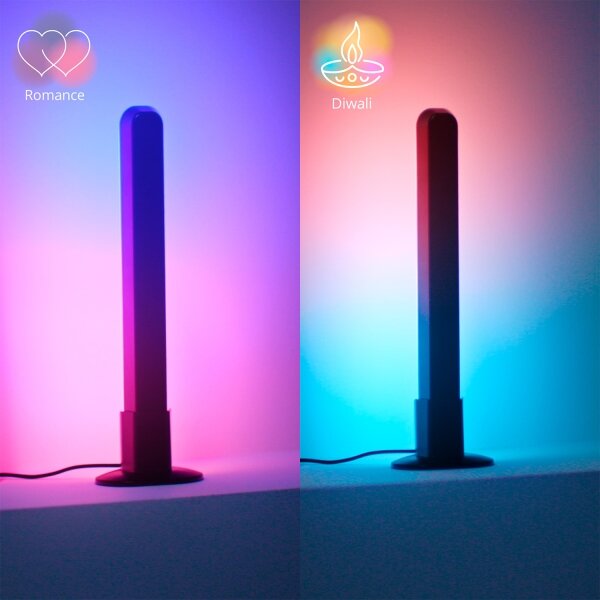 Philips - SET 2x Lampada dimmerabile LED RGBIC SMART GRADIENT/8W/230V Wi-Fi