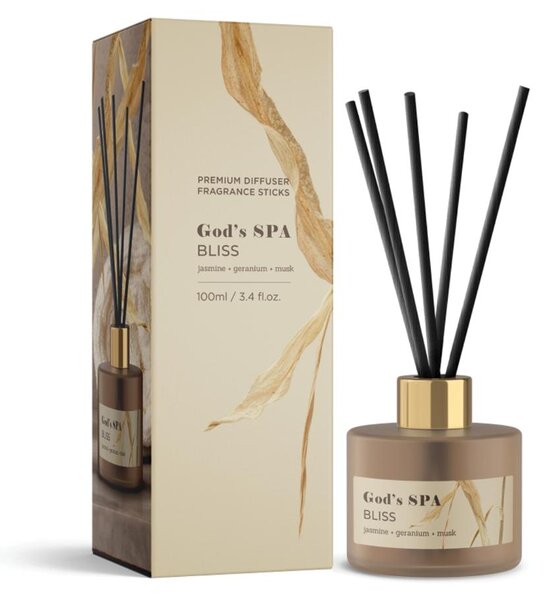 Diffusore di aromi con bastoncini God's Spa Bliss & Harmony, 100 ml – confezione da 6 pezzi