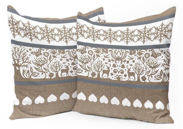 Federa cuscino TIROL beige 40x40 cm Made in Italy