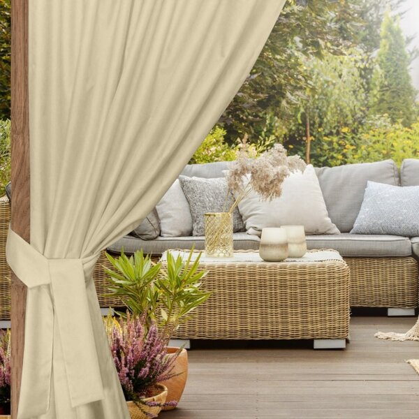 Nastro per fissaggio tende da giardino 160x8 cm beige