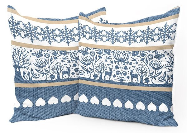 Federa cuscino TIROL blu 40x40 cm Made in Italy