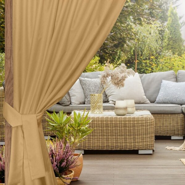 Nastro per fissaggio tende da giardino 160x8 cm latte