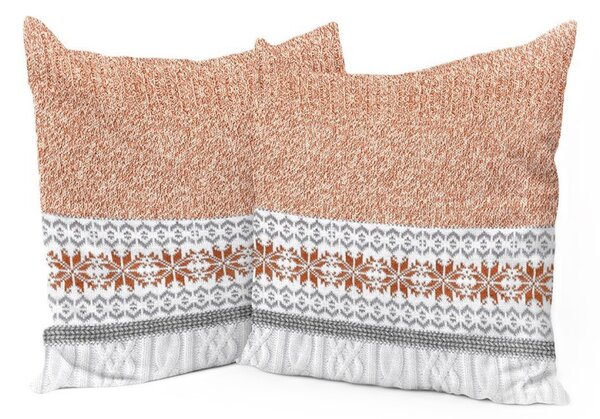 Federa cuscino Maglia arancio 40x40 cm Made in Italy