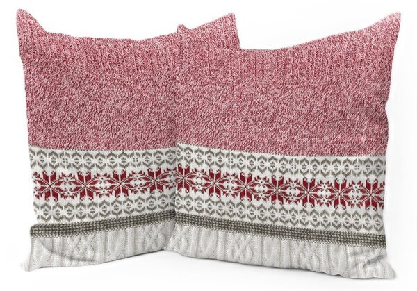 Federa cuscino Maglia rosso 40x40 cm Made in Italy
