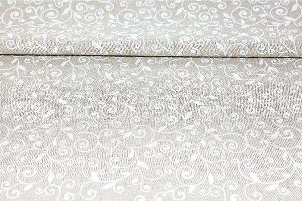 Runner foglie bianchi 50x150 cm Made in Italy