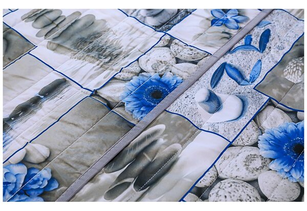 Trapuntino ZEN blu 160x240 cm Made in Italy