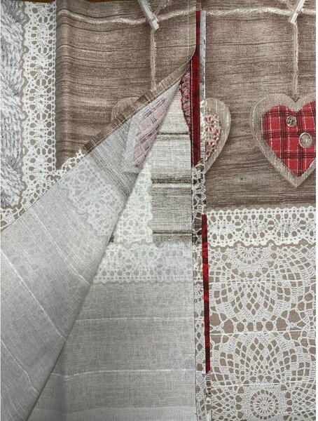 Coperta sul divano Shabby love rosso