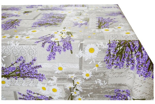 Tessuto al metro - tela cotone - Lavanda con Margarita