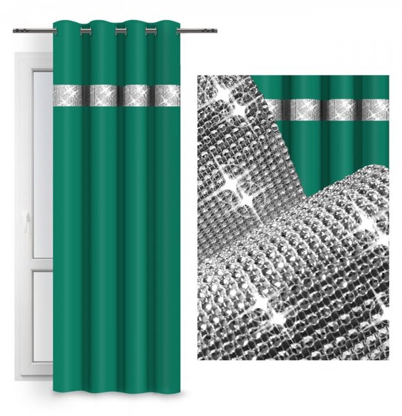Tenda su anelli con zirconi 140x250 cm il mare