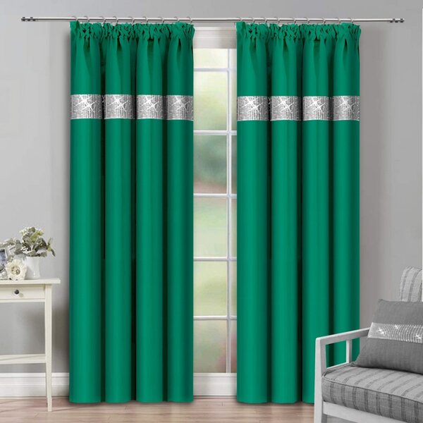 Tenda con nastro e zirconi 140x250 cm arancio il mare