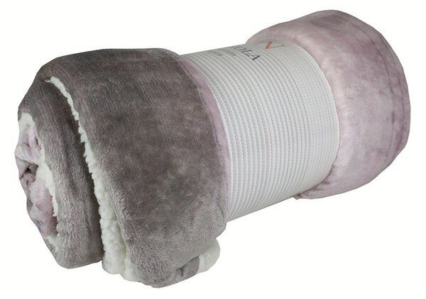 Coperta Fashion 160x210 cm grigio+viola