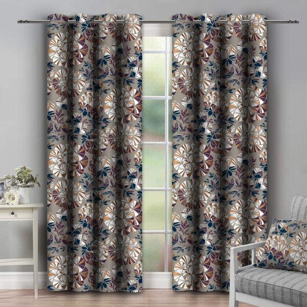 Tenda su anelli 140x250 cm beige scuro