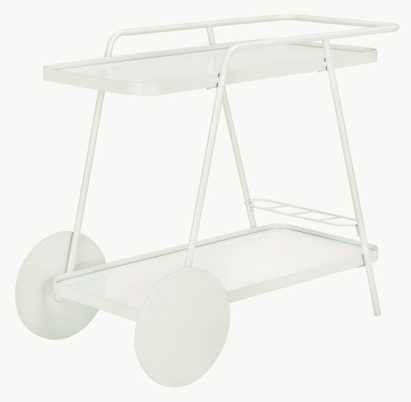 Carrello da portata con piano in vetro Zunia