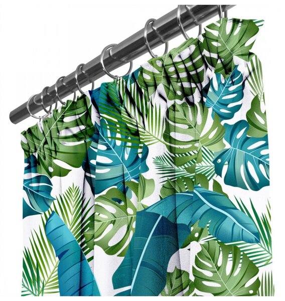 Tenda con nastro foglie di monstera
