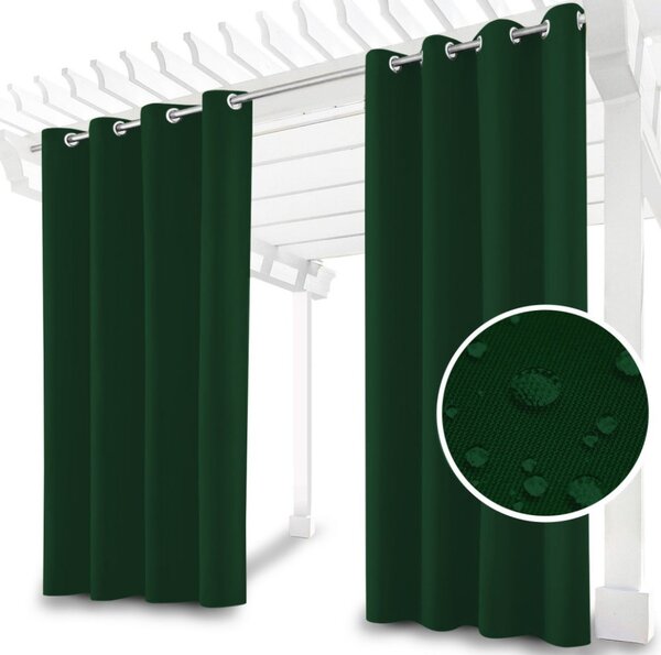 Tenda da giardino su anelli sulla terrazza MIG71 verde bottiglia