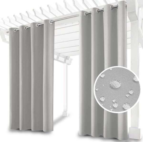 Tenda da giardino su anelli sulla terrazza MIG03 grigio chiaro