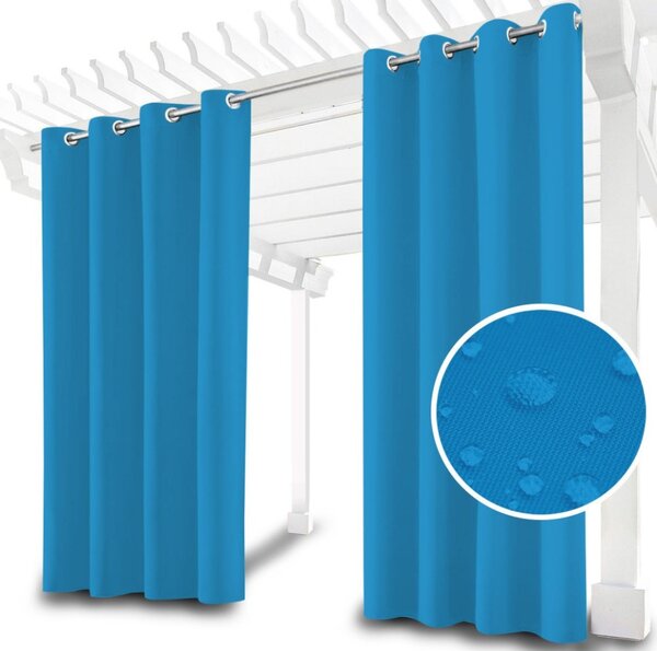 Tenda da giardino su anelli sulla terrazza MIG38 blue chiaro