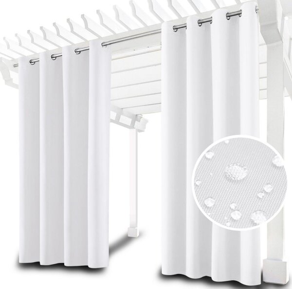 Tenda da giardino su anelli sulla terrazza MIG33 bianco
