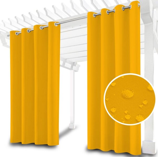 Tenda da giardino su anelli sulla terrazza MIG40 giallo
