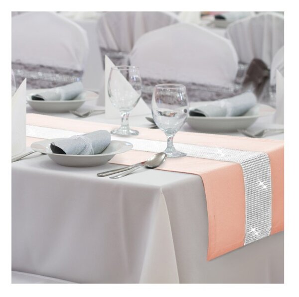 Runner Glamour con zirconi salmone