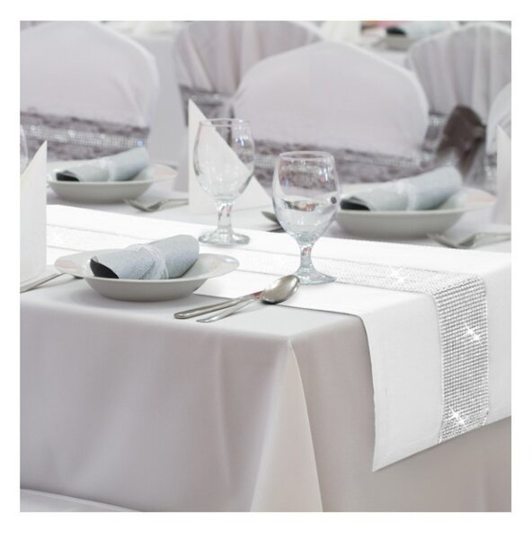Runner Glamour con zirconi bianco