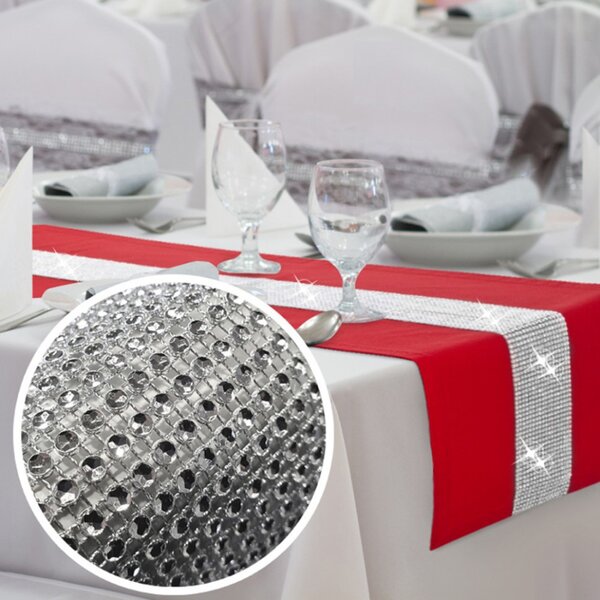 Runner Glamour con zirconi rosso