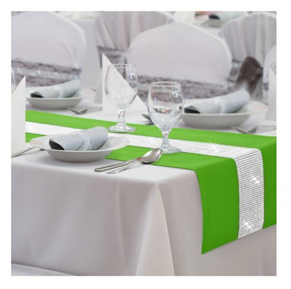 Runner Glamour con zirconi verde