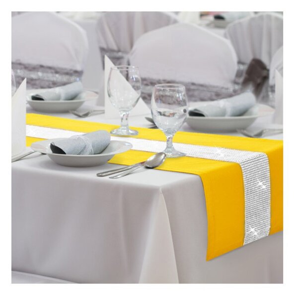 Runner Glamour con zirconi giallo