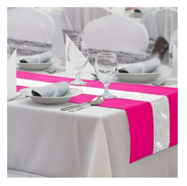 Runner Glamour con zirconi fucsia