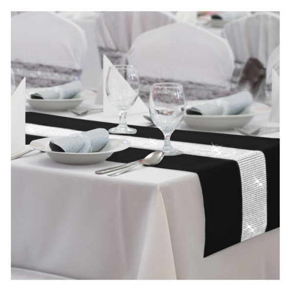 Runner Glamour con zirconi nero