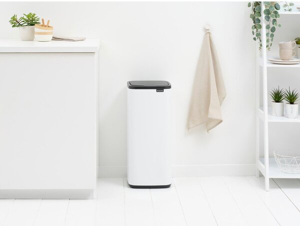 Cestino per la spazzatura bianco in acciaio touch 30 l Bo Touch – Brabantia