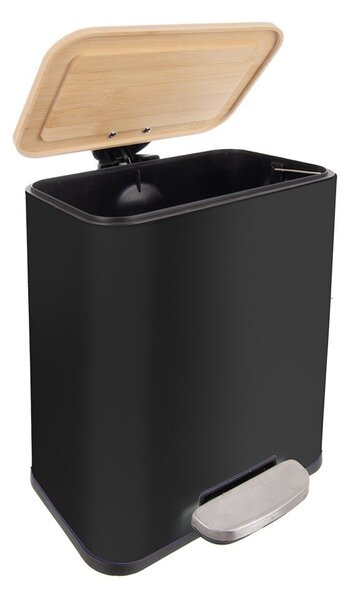 Cestino per la spazzatura nero in acciaio inox con pedale 5 l Black – Orion