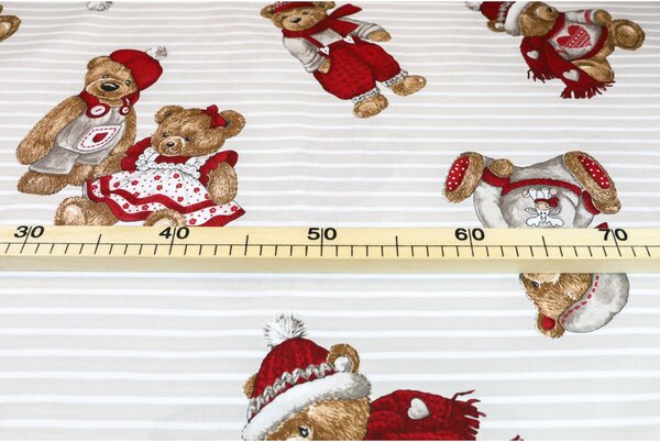 Tessuto di cotone Orsacchiotto beige