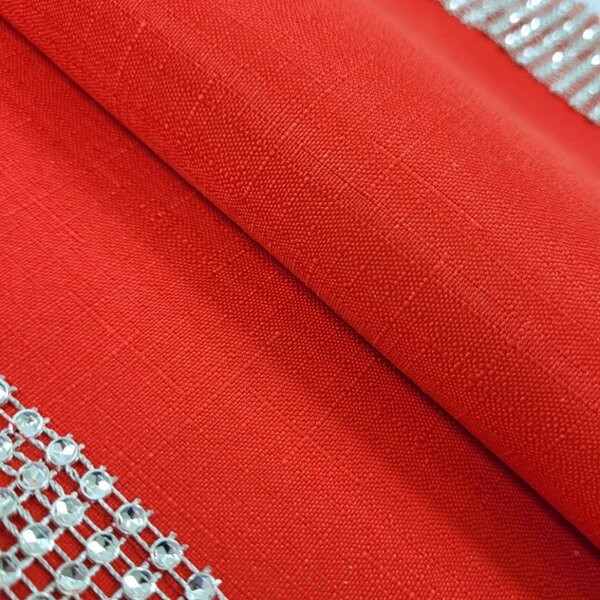 Sottopiatto con zirconi 45x30 cm rosso