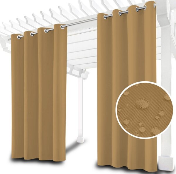 Tenda da giardino su anelli sulla terrazza MIG37 latte macchiato