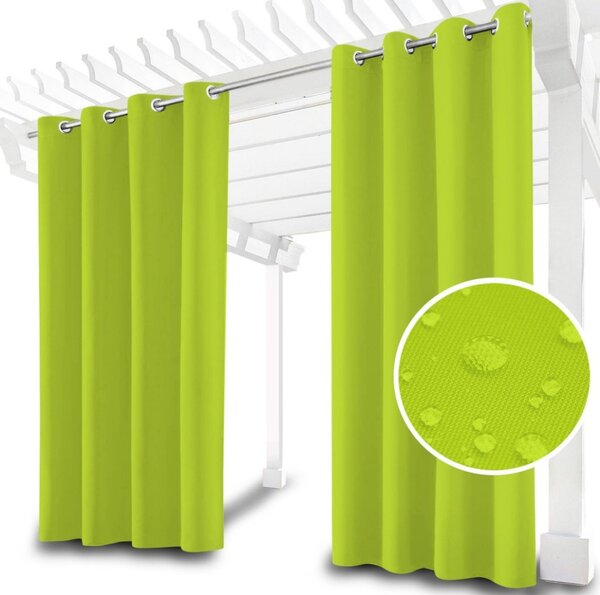 Tenda da giardino su anelli sulla terrazza MIG35 lime