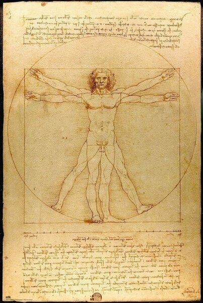 Posters, Stampe Leonardo Da Vinci - Vitruvian Man, (61 x 91.5 cm)